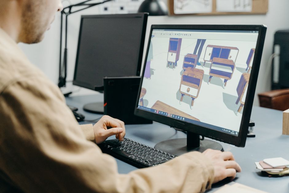 Professional 3D scanner in a studio environment scanning an object